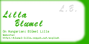 lilla blumel business card