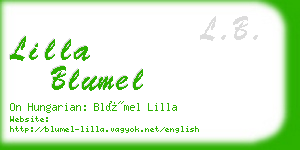 lilla blumel business card